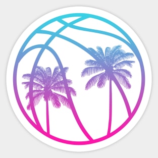 Miami Vice Basketball - White alternate Sticker